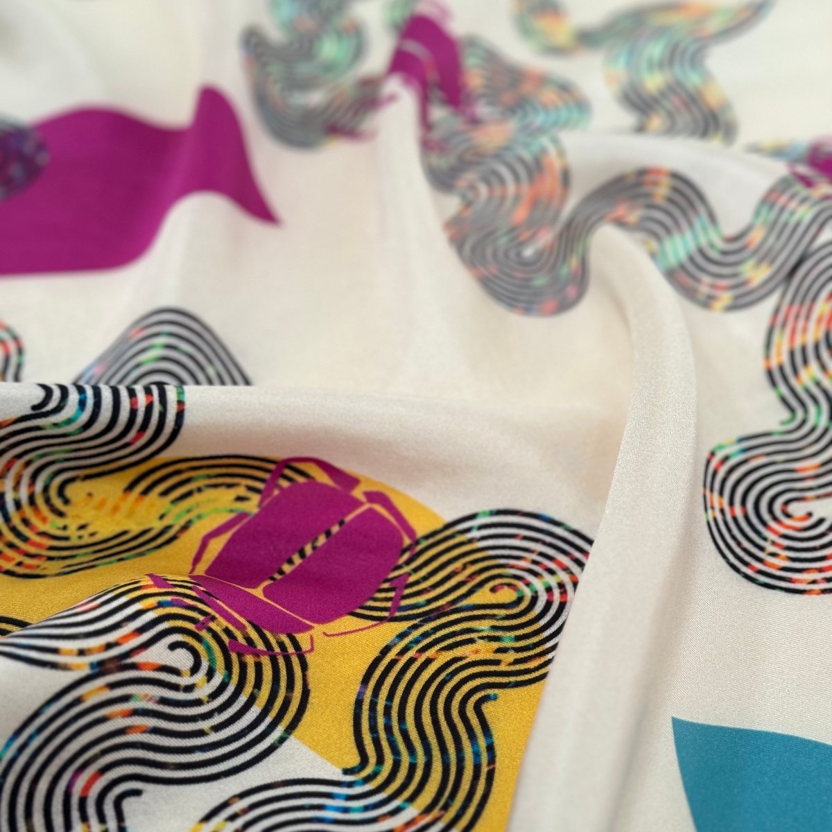 Disco Beetle Trails 100% Silk Scarf