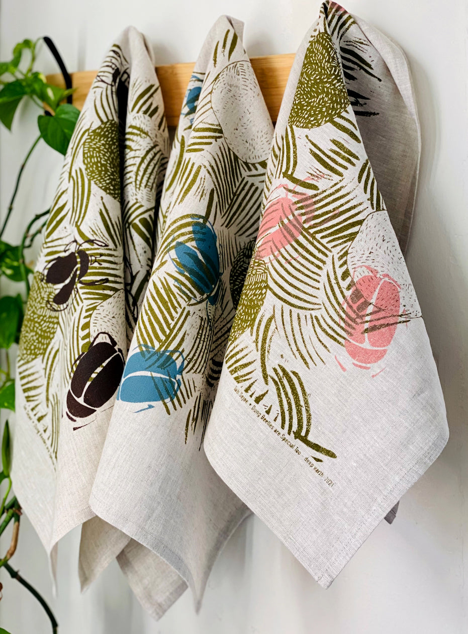 Printed linen 2024 tea towels